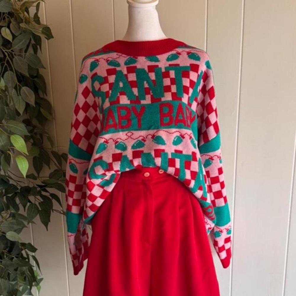 Grayson Threads Santa Baby Christmas Ugly Sweater Women's Size XL Pullover